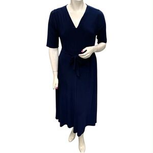 Chaus Deep Blue Midi Dress Size XL